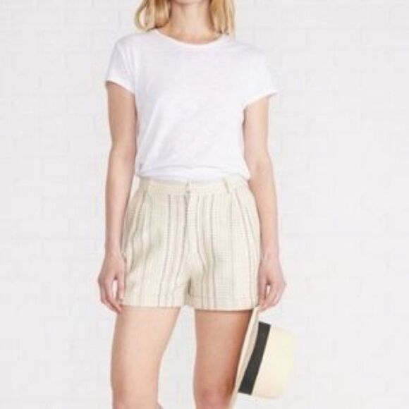 Amour Vert Whitney Basket Stripe Shorts - Picture 2 of 5